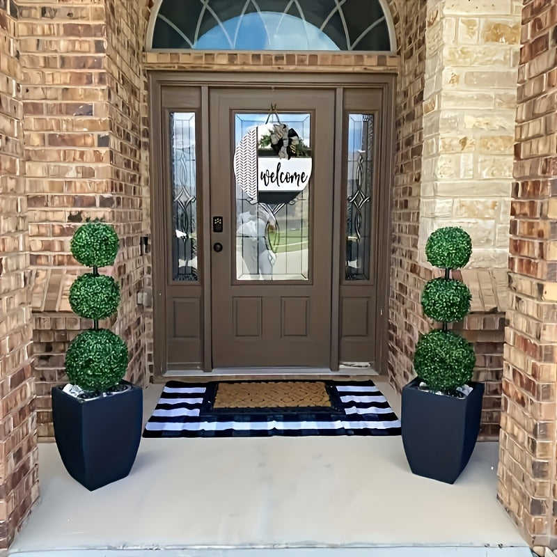 3D Front Door Welcome Sign – Rustic Hanging Wreath Décor for Porch, Farmhouse, or Indoor Entryway - 1pc - welcome sign - Homeward Trends