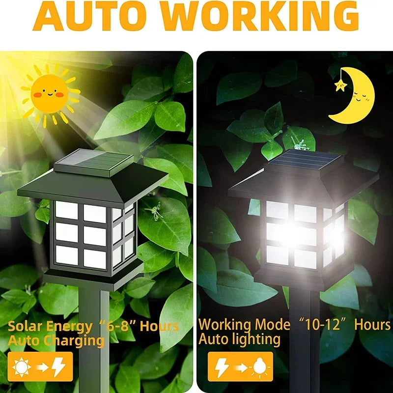 Solar LED Pathway Lights - 2/4/6/8 Pack Waterproof Outdoor Walkway Lamps for Garden, Yard, Patio, Driveway