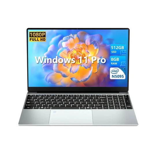 Yepbook 15.6In FHD Laptop, Intel Celeron, 8GB RAM, 512GB SSD, Windows 11 Pro