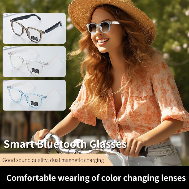 Waterproof Smart Glasses w/ Bluetooth, One-Touch Photo, Color-Changing Tech Glasses