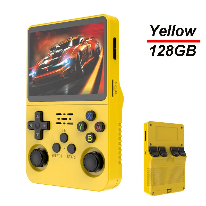 R36S Handheld Game Console, 3.5" IPS Screen, 64GB, Linux, Open Source, Retro Arcade Games