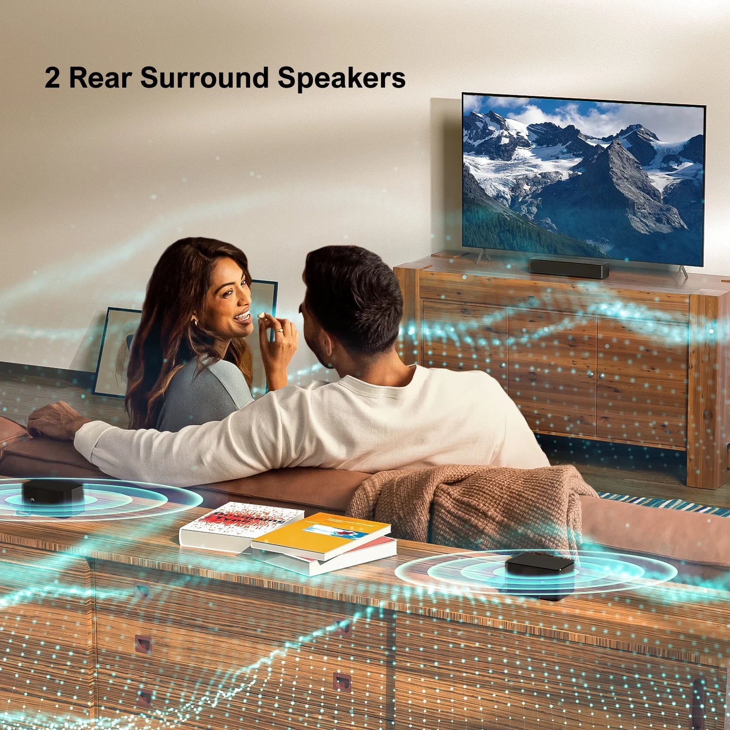 350W 5.1 Surround Sound Bar System - Wireless Subwoofer, Rear Speakers, 3D Bass Adjustable for TV - Homeward Trends