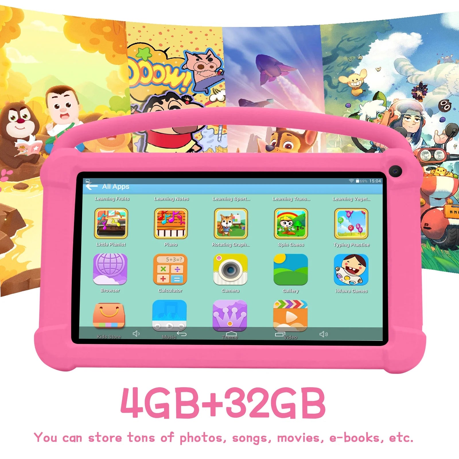 Tablet 7 Inch, Kids Tablet 4GB 32GB ROM Tablet for Kids