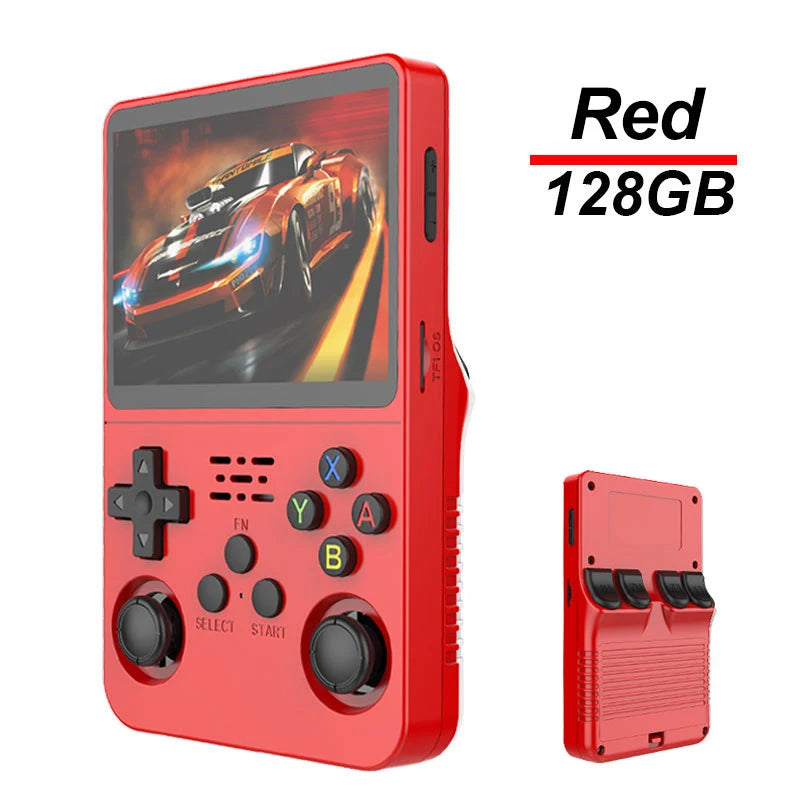 R36S Handheld Game Console, 3.5" IPS Screen, 64GB, Linux, Open Source, Retro Arcade Games