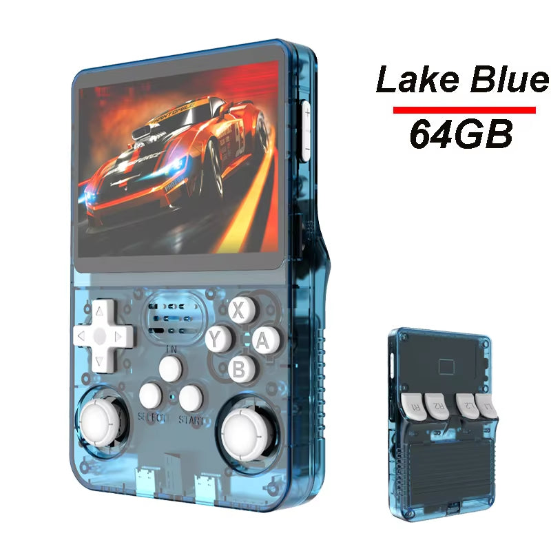 R36S Handheld Game Console, 3.5" IPS Screen, 64GB, Linux, Open Source, Retro Arcade Games