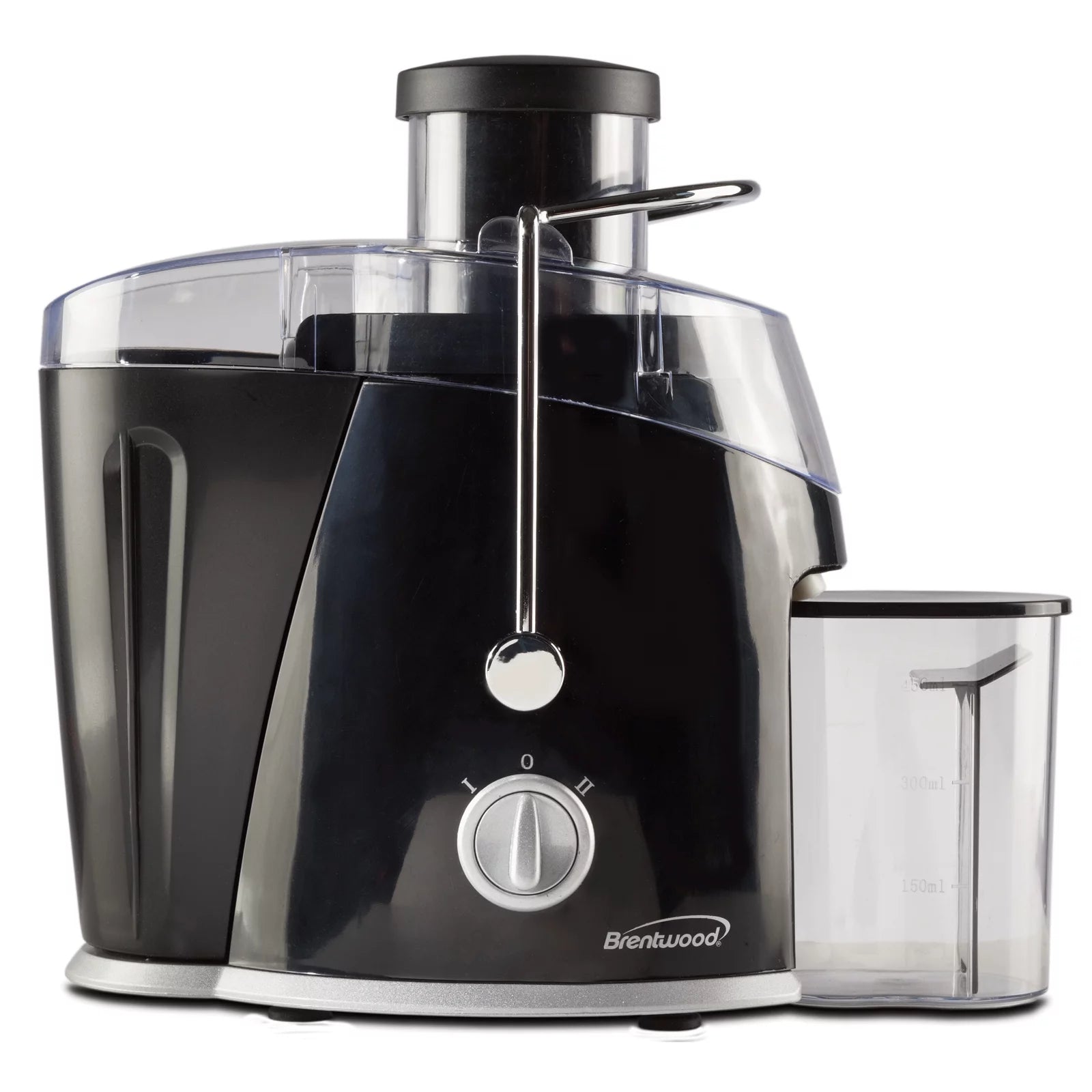 400W Dual-Speed Juice Extractor with Graduated Measuring Jar, Black Finish