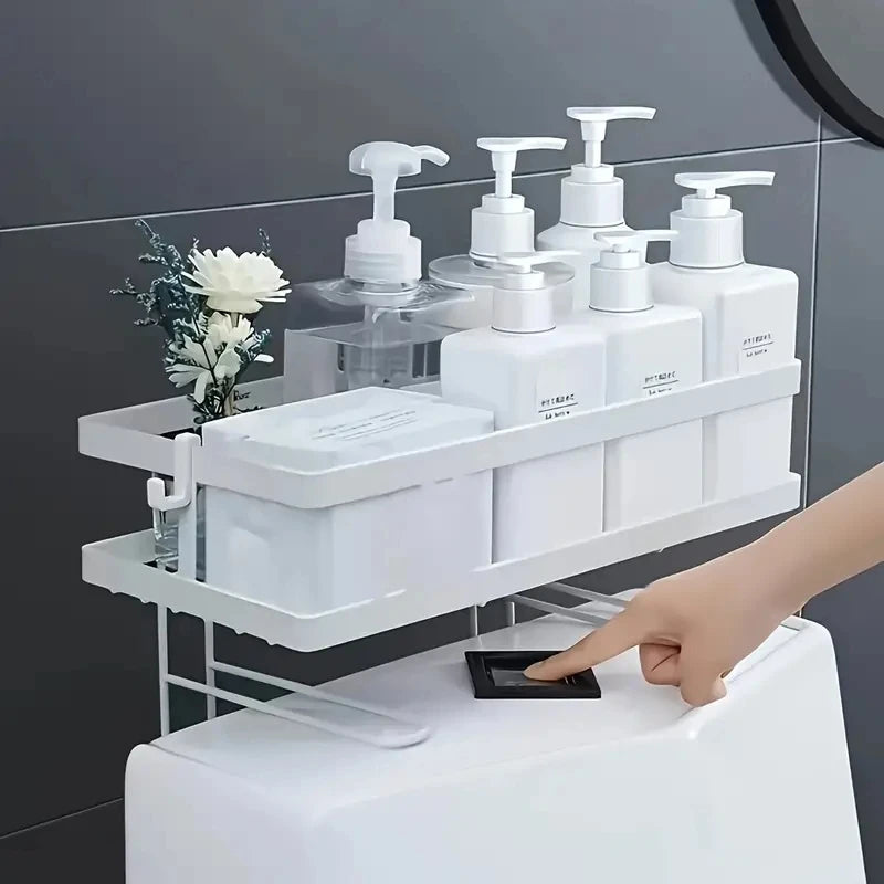 Over-the-Toilet Bathroom Storage Shelf - Organizer Rack for Bathroom Accessories - Homeward Trends