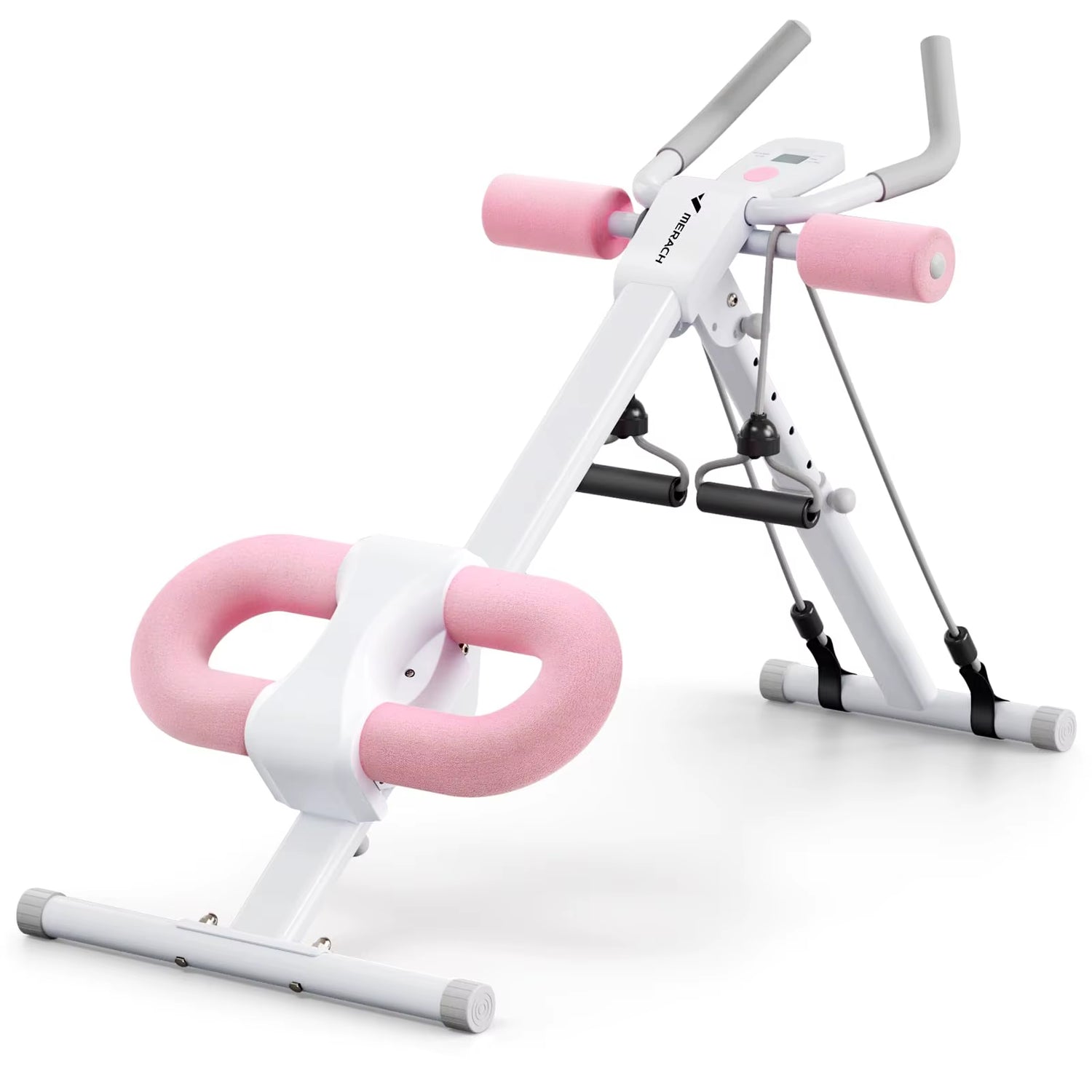 Adjustable Ab Machine | Foldable Core Trainer with Knee Support for Home Workouts - Pink - Exercise Machine - Homeward Trends