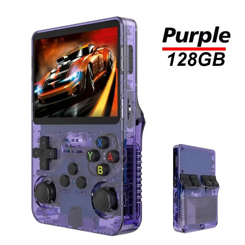 R36S Handheld Game Console, 3.5" IPS Screen, 64GB, Linux, Open Source, Retro Arcade Games