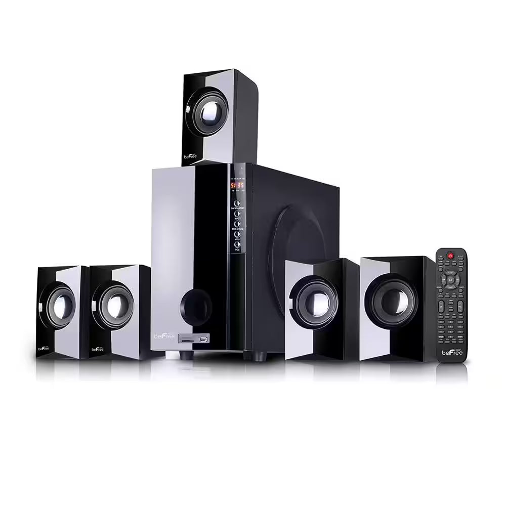 5.1-Channel Surround Sound Bluetooth Speaker System in Black