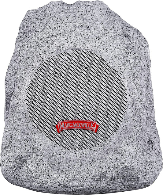 Margaritaville Outdoor Rock Bluetooth Wireless Speaker | Durable Bluetooth Speakers, Fantastic Yard or Patio Decor, IPX-4 Waterproof Rated, Granite Grey “On the Rock