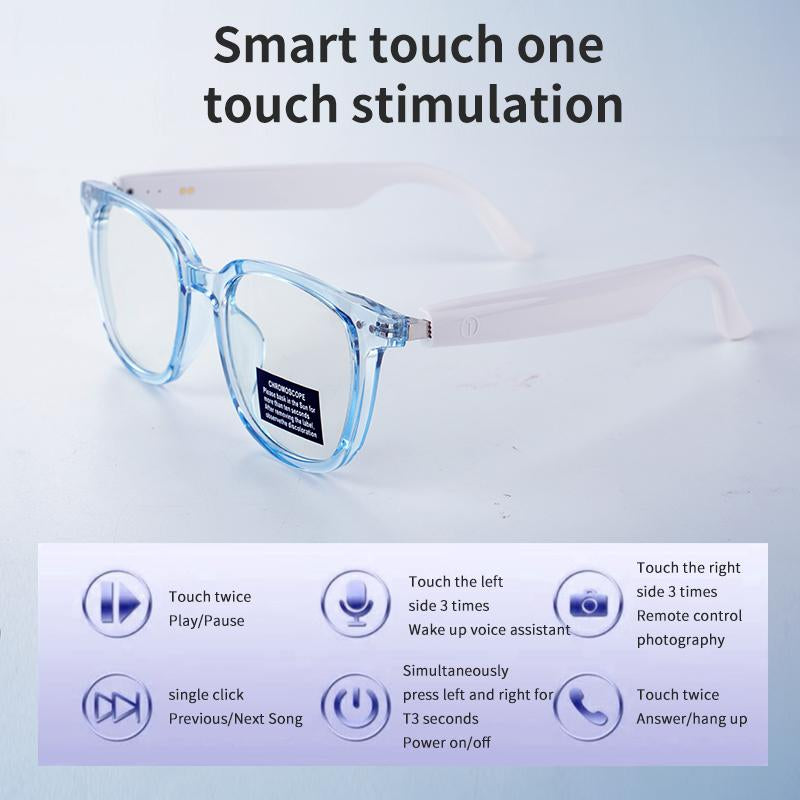 Waterproof Smart Glasses w/ Bluetooth, One-Touch Photo, Color-Changing Tech Glasses