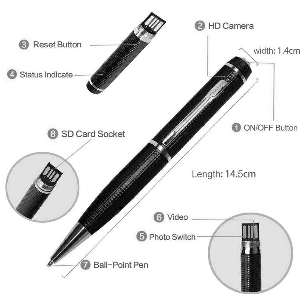 Hidden Cam Pocket Pen Camera 1080P HD Mini Body Video Recorder DVR Security USB - Homeward Trends