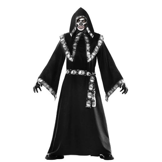 Grim Reaper/Wizard/Witch Costume: Gothic Robe Cloak for Men & Women, Perfect for Halloween & Parties