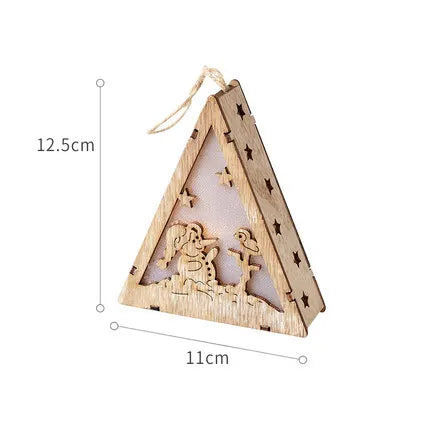 Christmas LED Light Wooden House Luminous Cabin Christmas Decorations Home Decor Night Lamp Pendant Prop Led Candle Gift - Homeward Trends