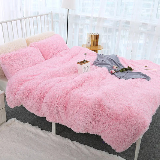 Soft Warm Bedding Throw Blanket Plush Fluffy Faux Fur for Bed Cover Sheet Throw Home Decoration Comfortable Blankets - Homeward Trends