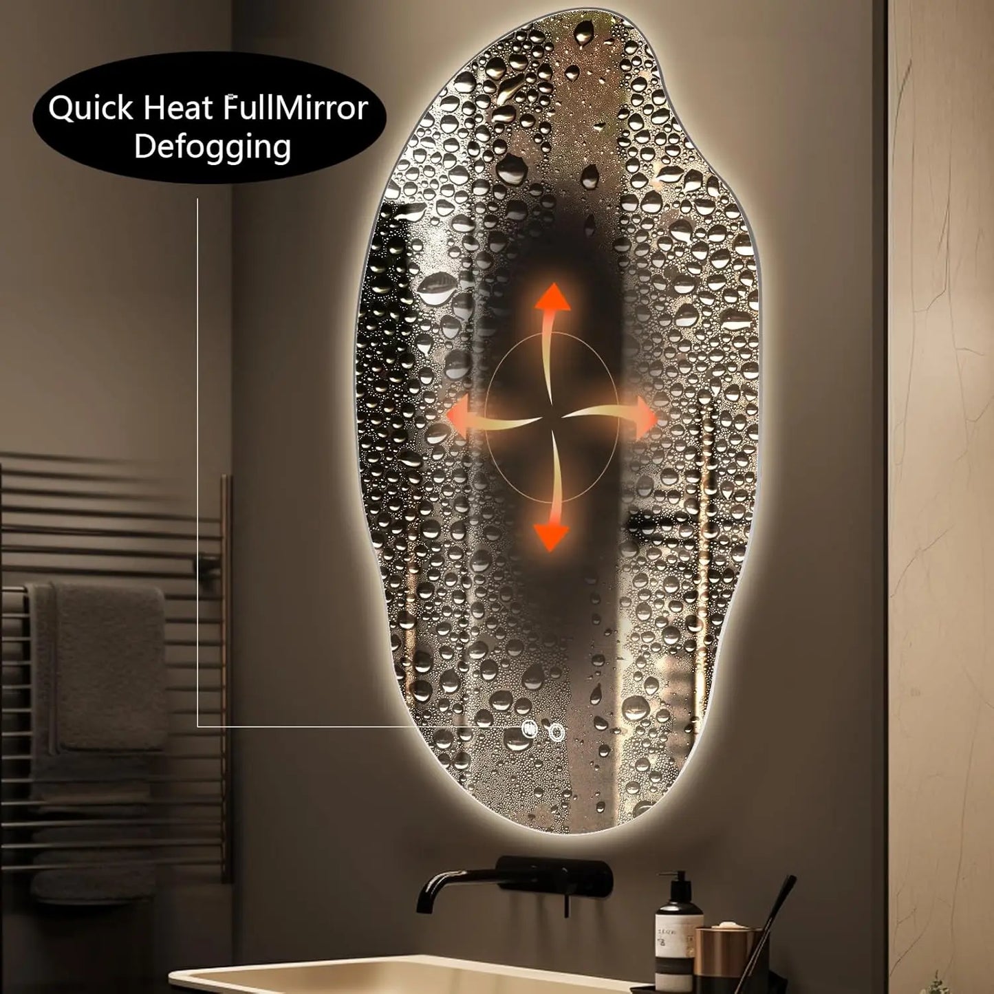 LED Bathroom Vanity Mirror with Lights - 25x35 Inch Wall-Mounted, Anti-Fog Mirror for Bathroom - Homeward Trends