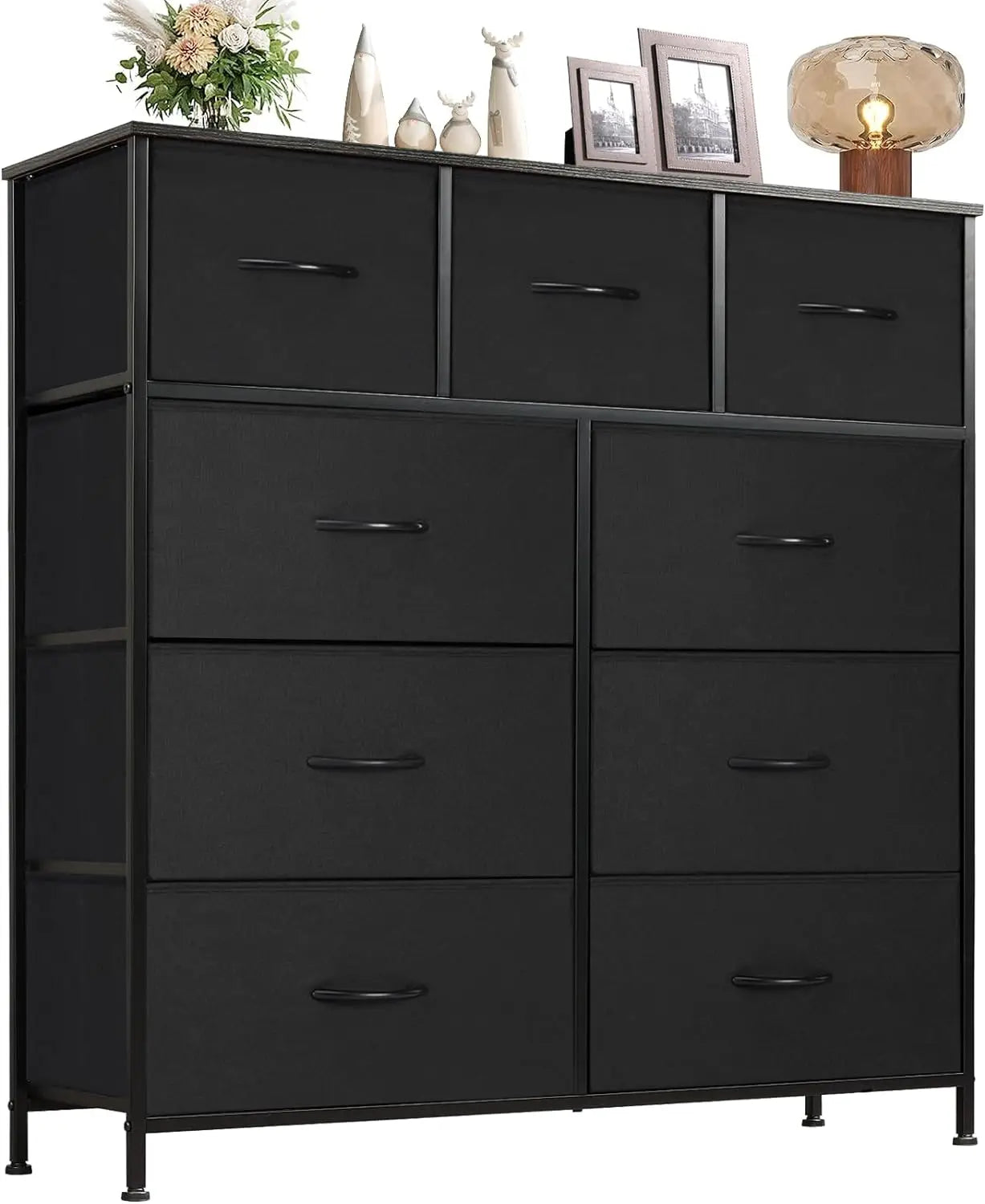 Dresser with 9 Drawers, Storage Unit Organizer Chest for Clothes, Tall Dressers & Chests of Drawers for Bedroom, Hallway - Homeward Trends