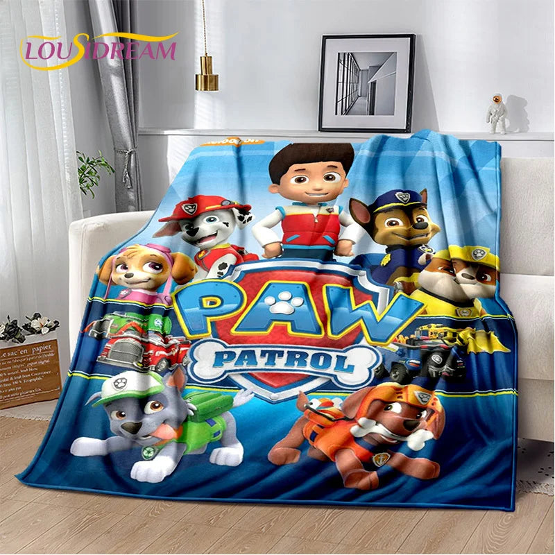 Cartoon Paw Patrol Soft Plush Flannel Throw Blanket - Homeward Trends