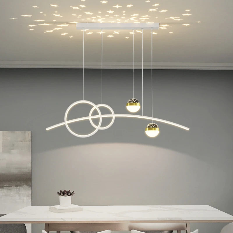 Modern Minimalist Pendant Light, Creative Lighting Fixture for Long Tables - Homeward Trends