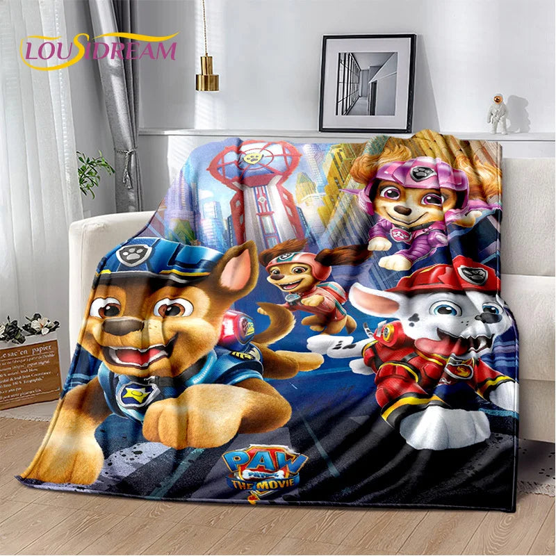 Cartoon Paw Patrol Soft Plush Flannel Throw Blanket - Homeward Trends