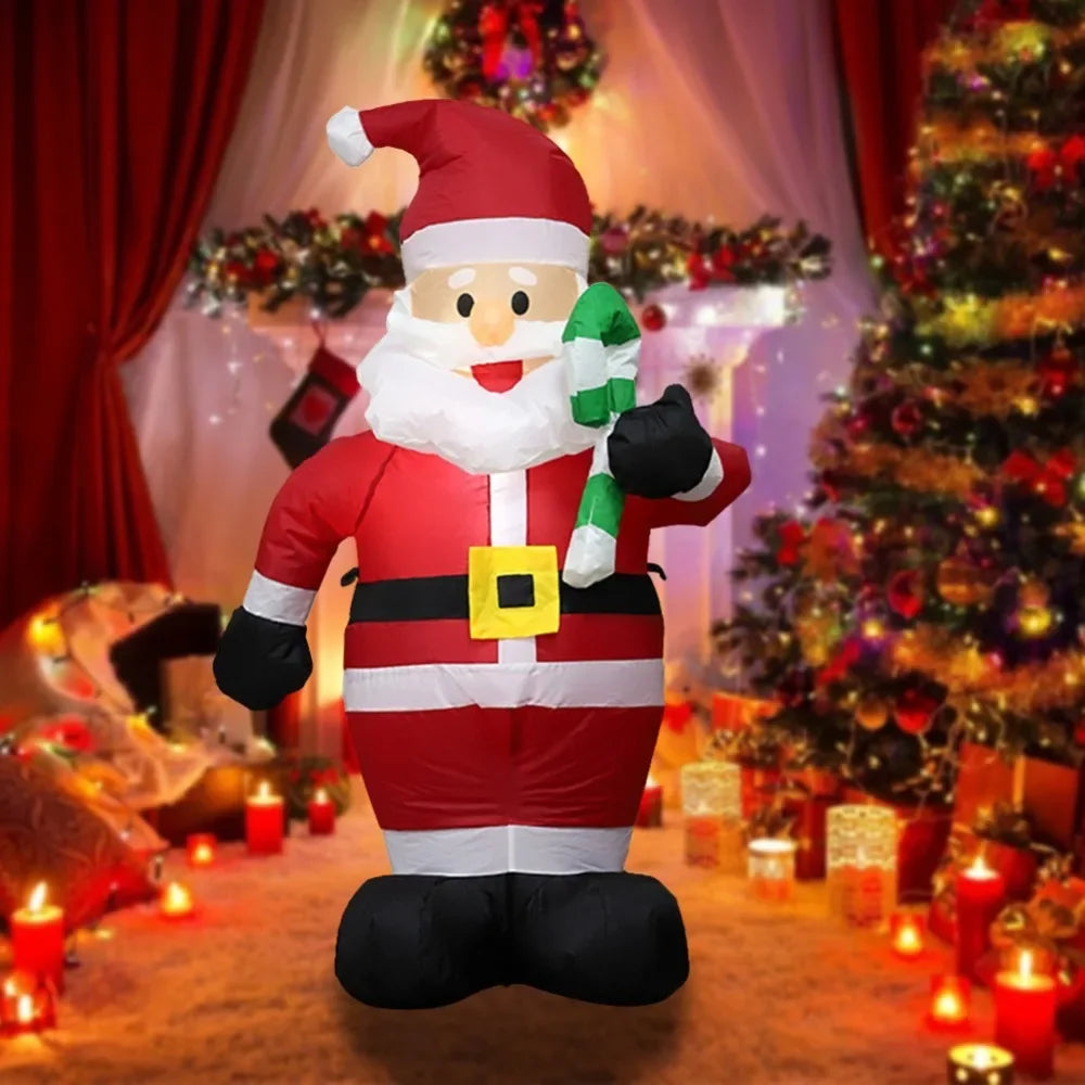 LED Santa Claus & Snowman Inflatable - Luminous Christmas Decoration for Outdoor Garden & Party - Homeward Trends