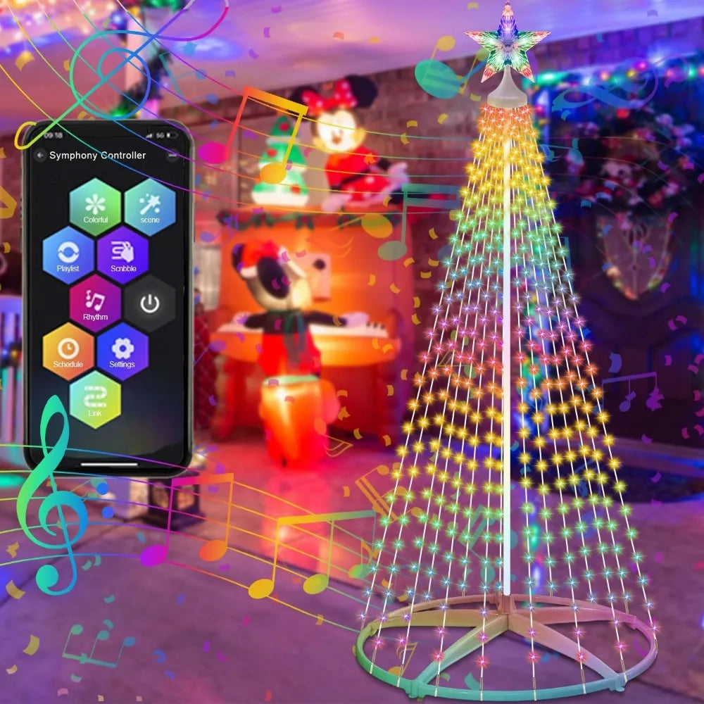 2 Pack 10ft Solar String Lights, 330 LED, 8 Modes, Waterproof Christmas Fairy Lights for Garden & Party