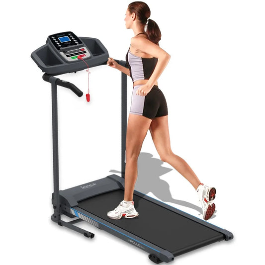 SereneLife Foldable Treadmill for Home Use - Compact Fitness Equipment with LCD Display for Walking & Running - Ideal Cardio Exercise Machine - Homeward Trends