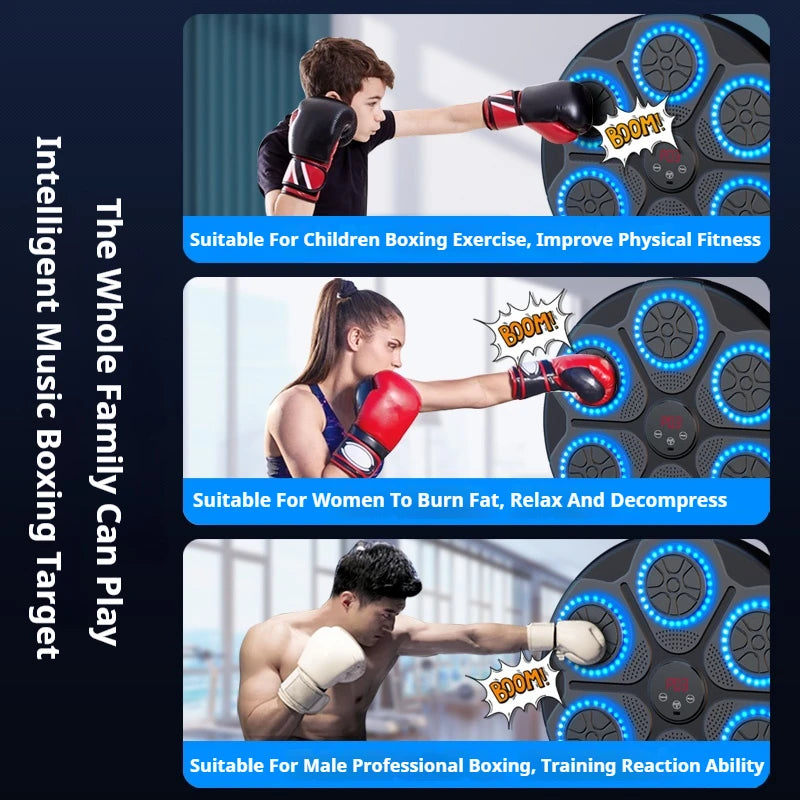 Smart Bluetooth Wall-Mounted Music Boxing Trainer - Electronic Punching Target for Home & Gym - Homeward Trends