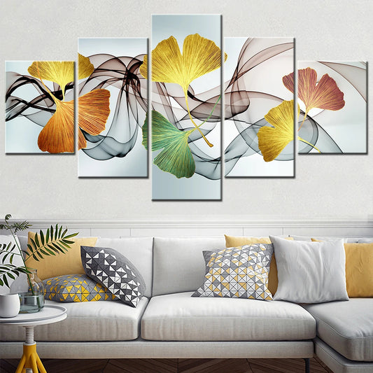 Abstract Leaf Canvas Art - Decorative Flower Painting, Wall Posters, Prints, and Room Decor Accessories for Home. - Homeward Trends