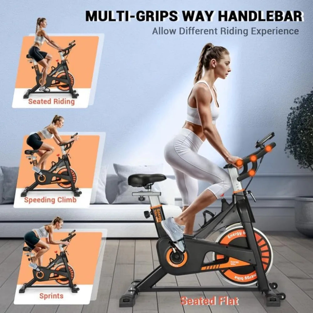 Exercise Bike, Indoor Cycling Bike/Stationary Bike for Home, Heavy Flywheel and LCD Monitor for Home Gym Cardio Workout Training - Homeward Trends