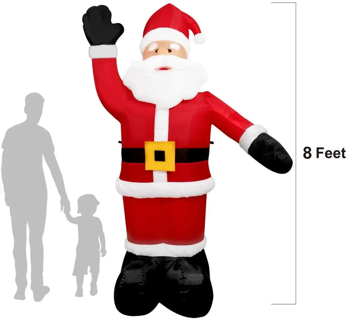 LED Santa Claus & Snowman Inflatable - Luminous Christmas Decoration for Outdoor Garden & Party - Homeward Trends