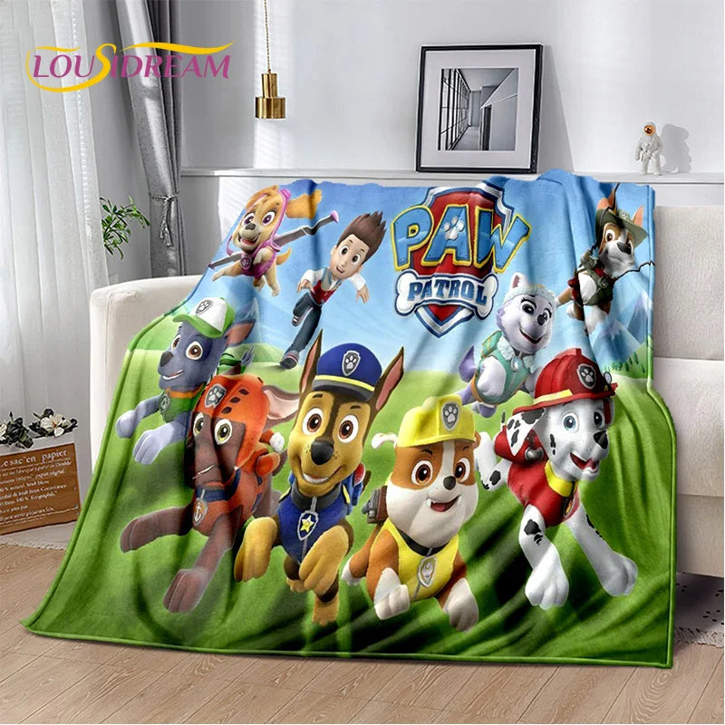 Cartoon Paw Patrol Soft Plush Flannel Throw Blanket - Homeward Trends