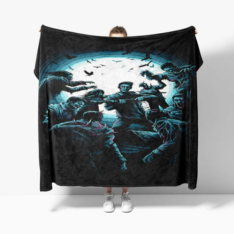 Evil Dead Necronomicon Fleece Blanket, Horror Bedspread, Soft Tapestry, Peter Panayis Horror Movie Art blankets - Homeward Trends