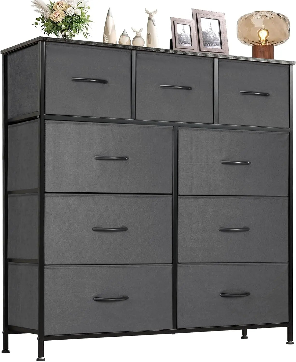 Dresser with 9 Drawers, Storage Unit Organizer Chest for Clothes, Tall Dressers & Chests of Drawers for Bedroom, Hallway - Homeward Trends