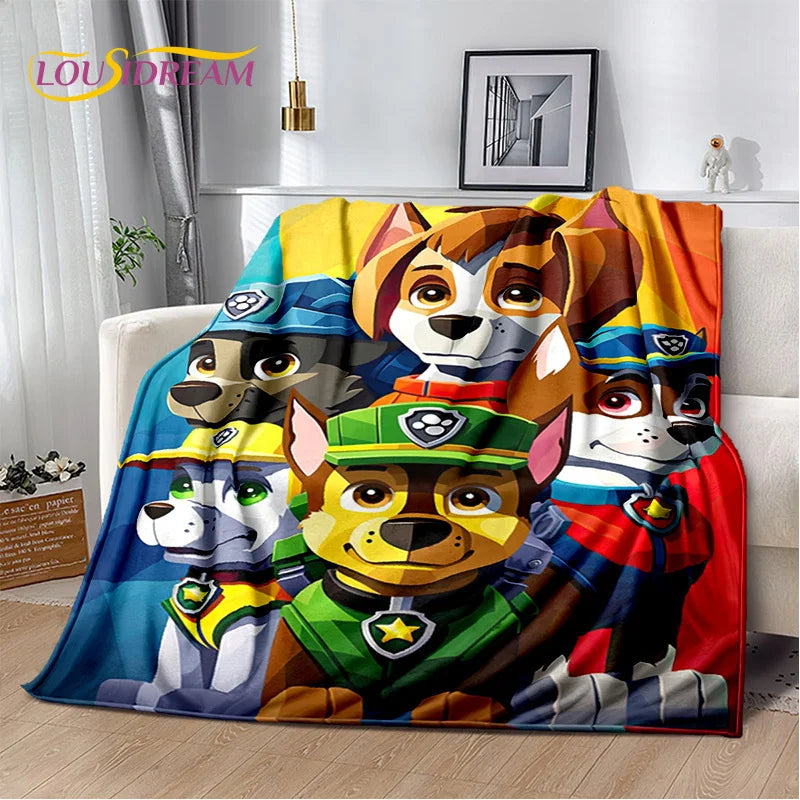 Cartoon Paw Patrol Soft Plush Flannel Throw Blanket - Homeward Trends