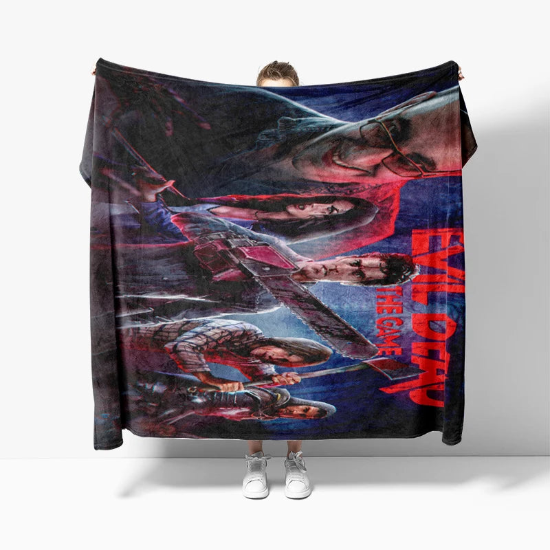 Evil Dead Necronomicon Fleece Blanket, Horror Bedspread, Soft Tapestry, Peter Panayis Horror Movie Art blankets - Homeward Trends