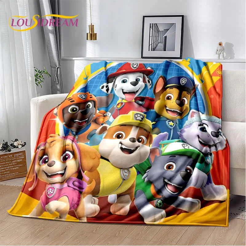 Cartoon Paw Patrol Soft Plush Flannel Throw Blanket - Homeward Trends