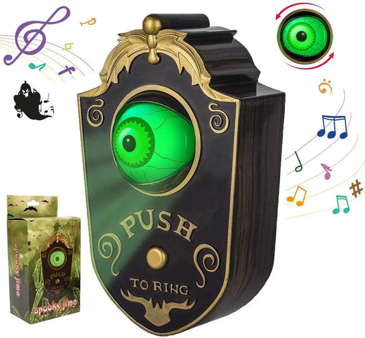 LED One-Eyed Halloween Doorbell with Luminous Eyeball & Horror Sound – Hanging Halloween Party Decoration Prop