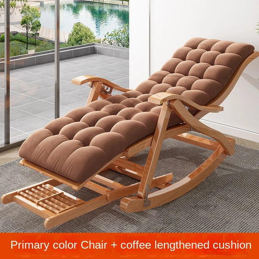 Living room Folding reclining chair Balcony adult Rocking chair Design Armchair ergonomic relax Chair bed sun loungers furniture - Homeward Trends