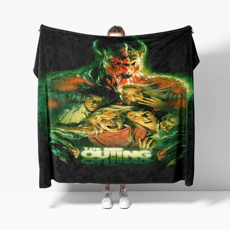 Evil Dead Necronomicon Fleece Blanket, Horror Bedspread, Soft Tapestry, Peter Panayis Horror Movie Art blankets - Homeward Trends