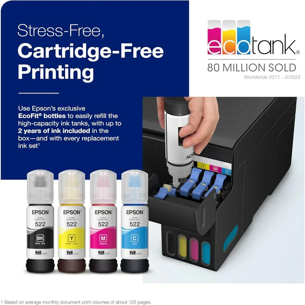 EcoTank ET-2400 Wireless All-in-One Supertank Printer - Cartridge-Free, Color Printing with Scan & Copy for Easy Home Use - Homeward Trends