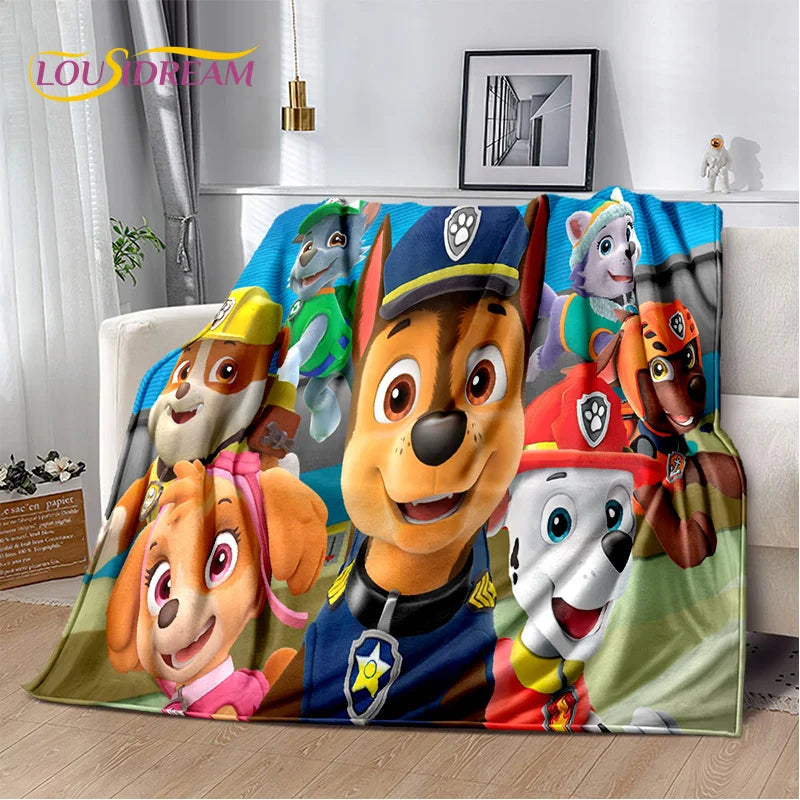 Cartoon Paw Patrol Soft Plush Flannel Throw Blanket - Homeward Trends