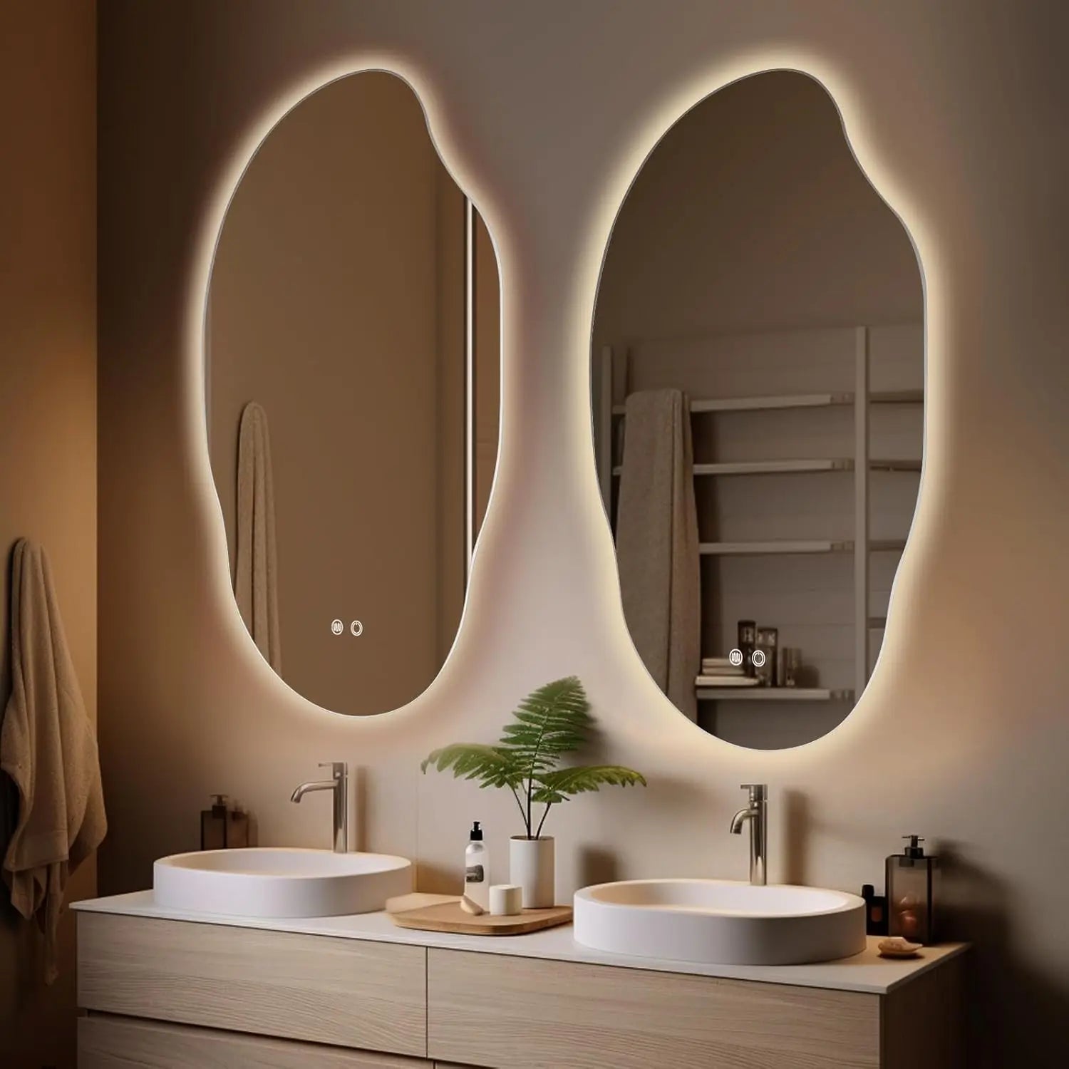 LED Bathroom Vanity Mirror with Lights - 25x35 Inch Wall-Mounted, Anti-Fog Mirror for Bathroom - Homeward Trends