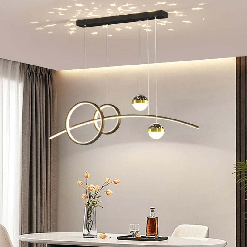 Modern Minimalist Pendant Light, Creative Lighting Fixture for Long Tables - Homeward Trends