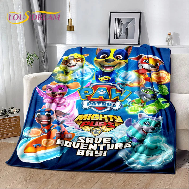 Cartoon Paw Patrol Soft Plush Flannel Throw Blanket - Homeward Trends