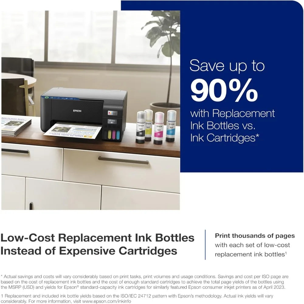 EcoTank ET-2400 Wireless All-in-One Supertank Printer - Cartridge-Free, Color Printing with Scan & Copy for Easy Home Use - Homeward Trends