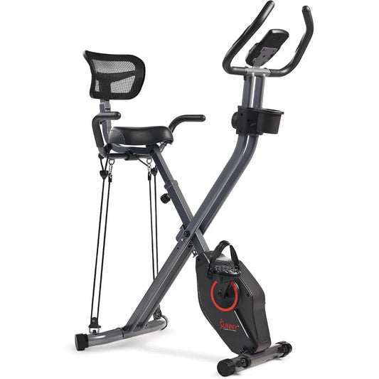 Foldable Magnetic X-Bike Pro - 300 LB Capacity Stationary Exercise Bike with 14-Level Resistance & Ergonomic Support - Homeward Trends