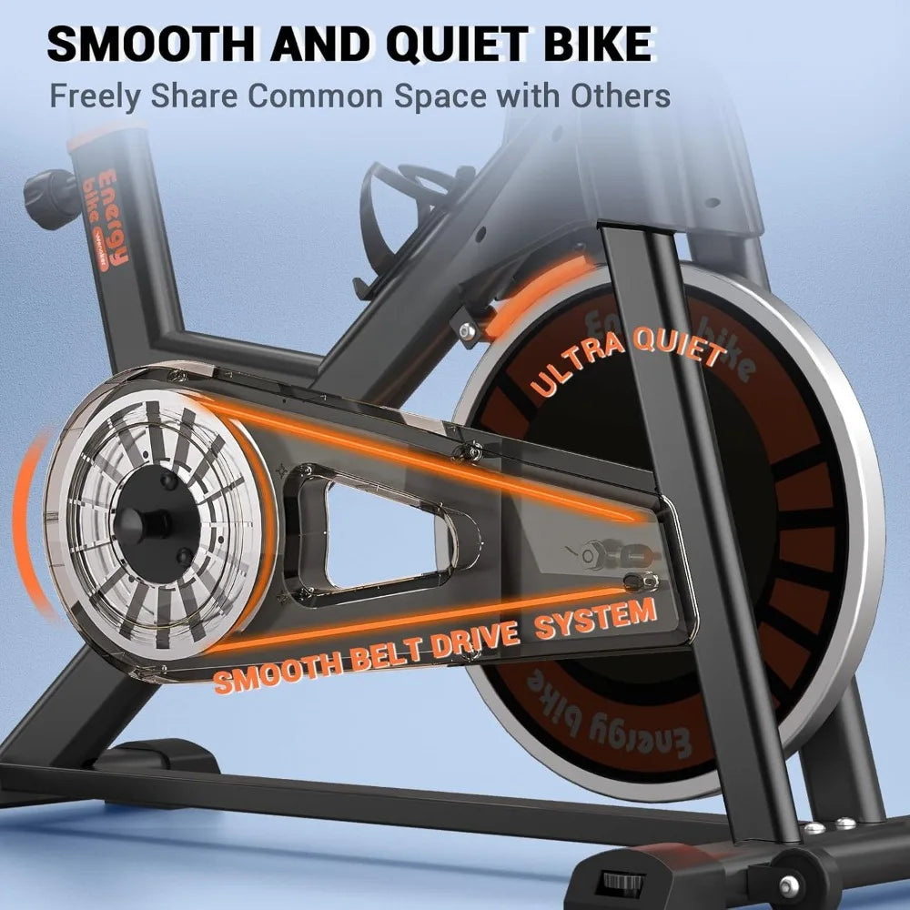 Exercise Bike, Indoor Cycling Bike/Stationary Bike for Home, Heavy Flywheel and LCD Monitor for Home Gym Cardio Workout Training - Homeward Trends