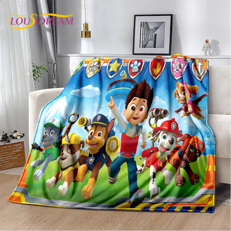 Cartoon Paw Patrol Soft Plush Flannel Throw Blanket - Homeward Trends